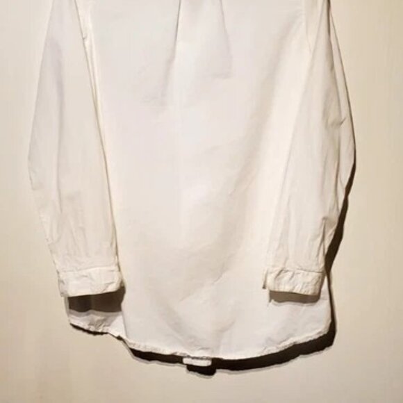 Women's *Garnet Hill* White Long Sleeve Shirt - Small - Made in Paris A+ Quality - Picture 6 of 6